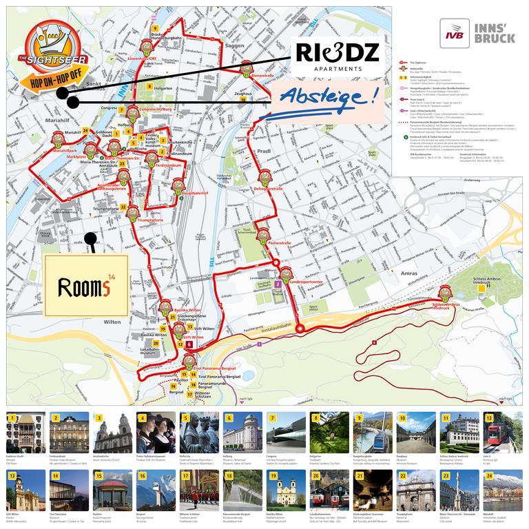 Appartamento Riedz Innsbruck- Zentrales Apartmenthaus Mit Gruener Oase *